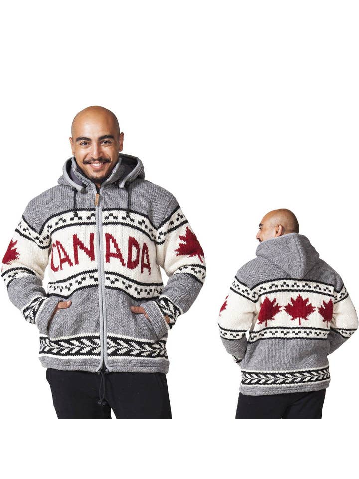 Grey AAA Canada Cardigan for wholesale on Faire3