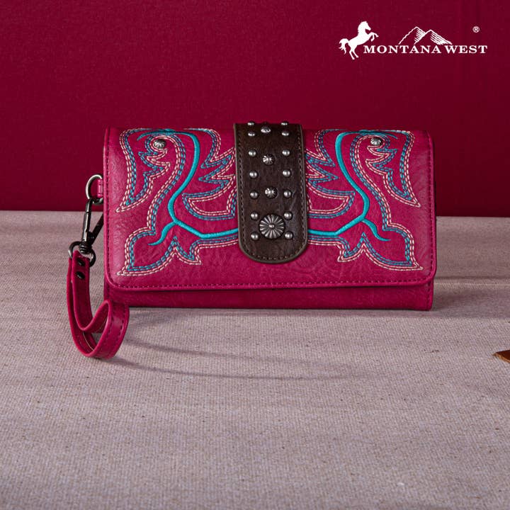 Montana West - Wholesale Wallet - Women's - MW1247-W002 Montana West Embroidered Collection Wallet