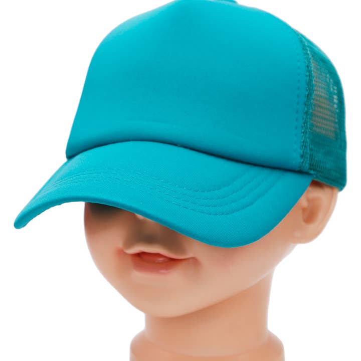 Cap Zone - Wholesale Baseball Cap - Kids - Kids Five Panel Sponge Padded Trucker Hat13