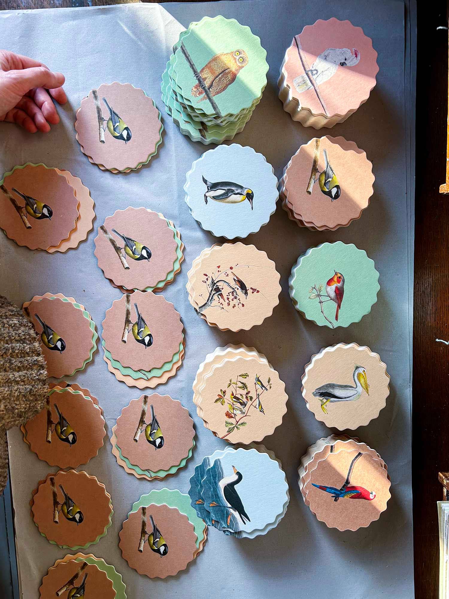 30x40 - Wholesale Onderzetters - Set van 10 onderzetters met vogelmotieven 🦉🦜🐦6