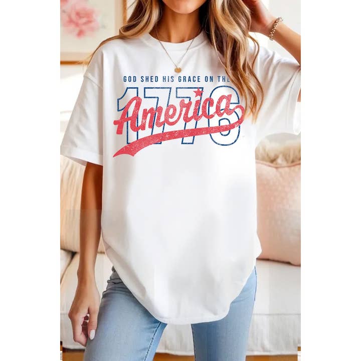 HRTandLUV – wholesale T-shirt (graphic) – women's – GOD SHEED HIS GRACE ON THEE WASHED GRAPHIC TEE4