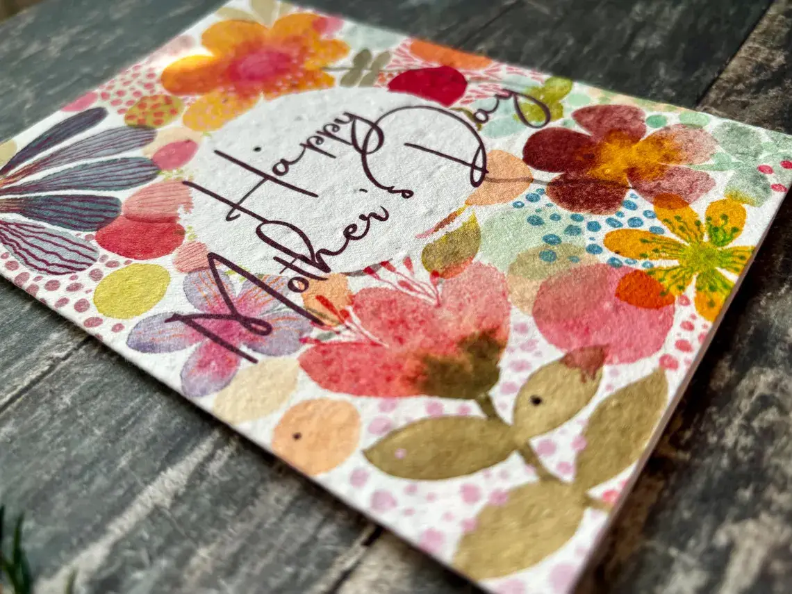 Erika's Whimsical Art – wholesale Mother’s Day card – To A Wonderful Mum Card – Plantable Mother’s Day Seed Paper 4