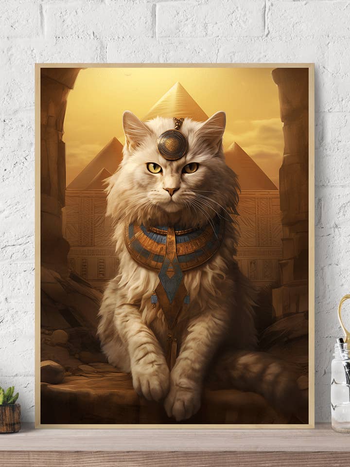 Egyptian Persian Cat Canvas Wall Art print for wholesale by Arttique - Artistry Canvas Prints
