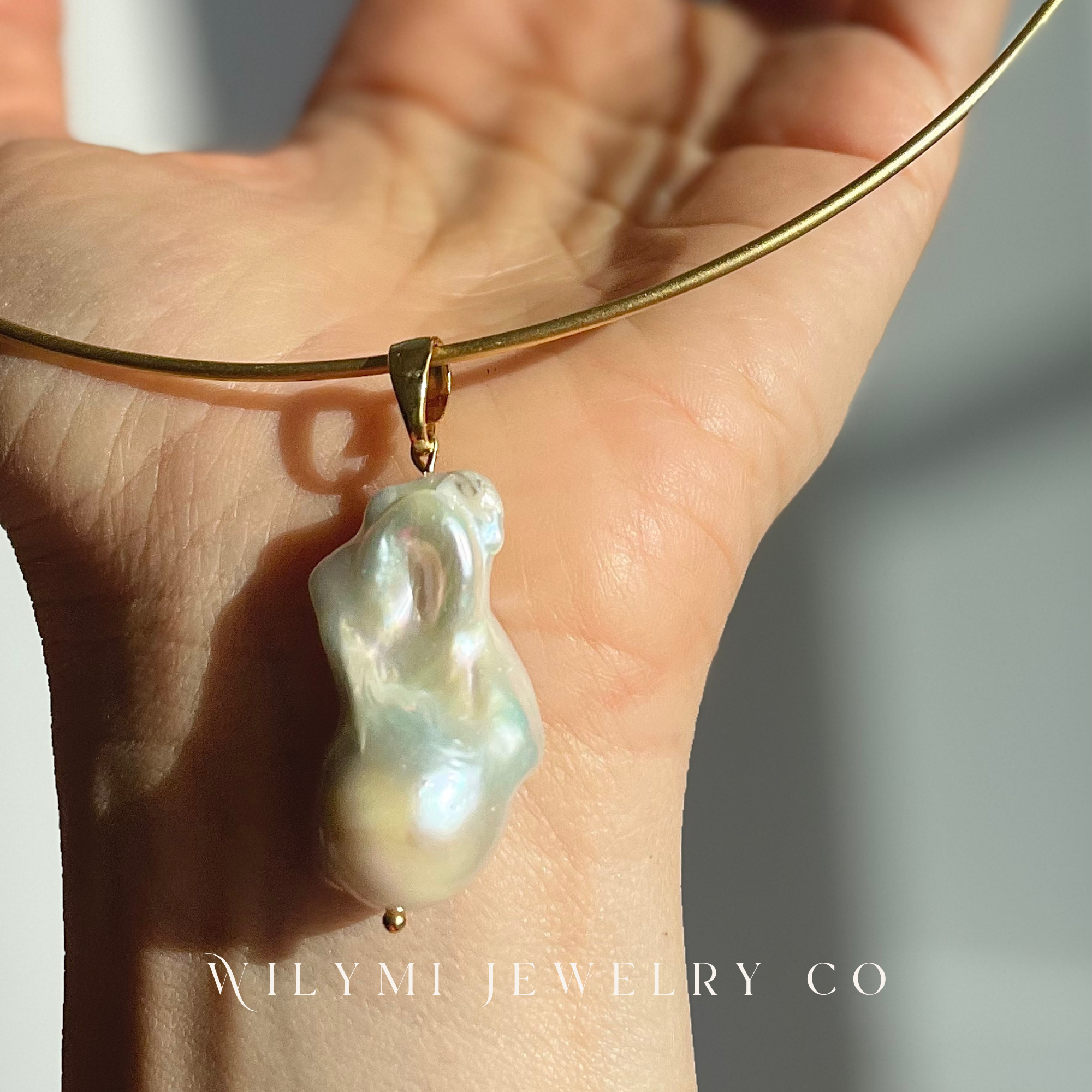 WILYMI Jewelry Co - Wholesale Choker/Collar - Gold Filled Baroque Pearl Tube Collar Choker | Adjustable4