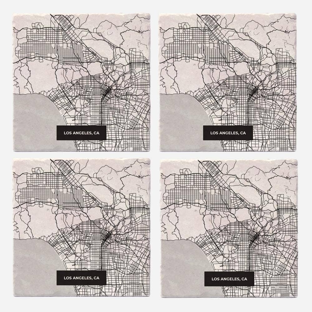 Versatile Coasters - Wholesale Coasters - Los Angeles Modern Map Coasters2