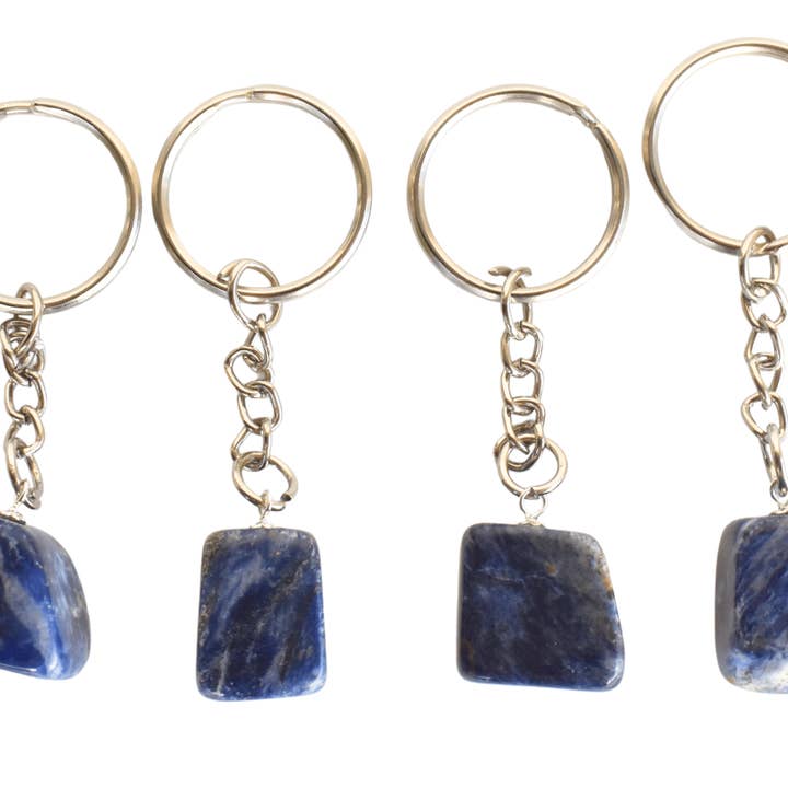 Soothing Crystals - Wholesale Keychain – Unisex - Gemstone Keychain | Sodalite | Crystal Stone Keyring