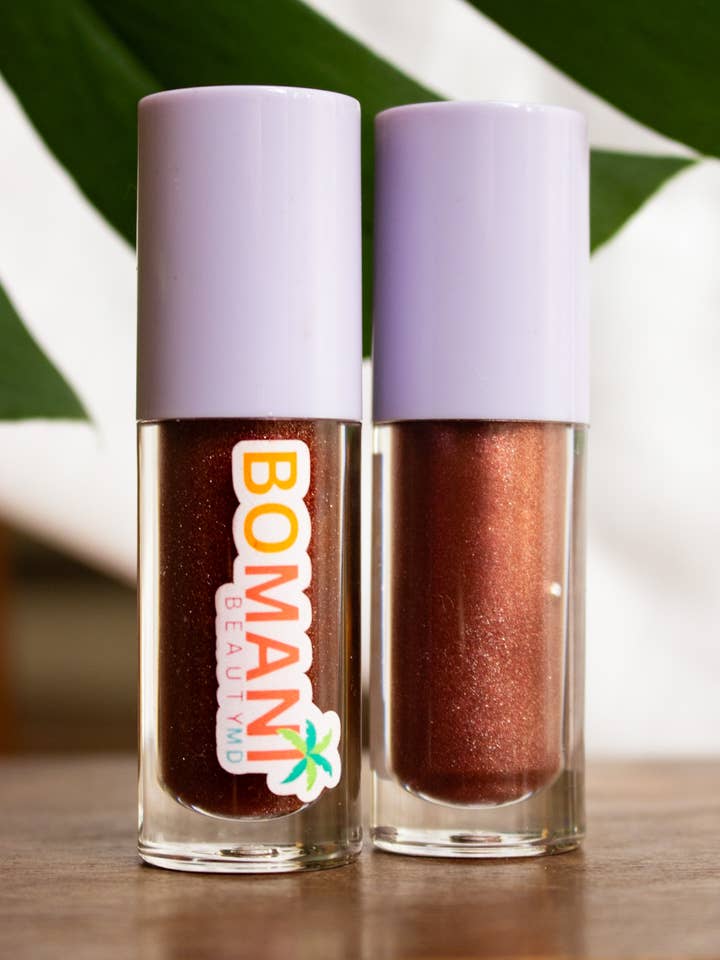 Passionfruit Lip Gloss - Jazzy (Cool Burgundy/Brown Shimmer) for wholesale by Bomani Beauty MD