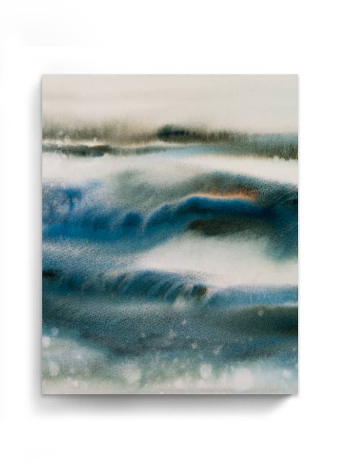 Landscape Wall Art Prints Loose Abstract Watercolor Paper & Canvas | Bluesy for wholesale by Marta Spendowska