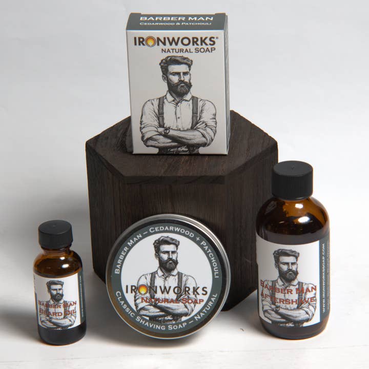 IRONWORKS Soap Company - Wholesale Shave Soap - Men's - Barber Man Shaving Soap - No synthetics