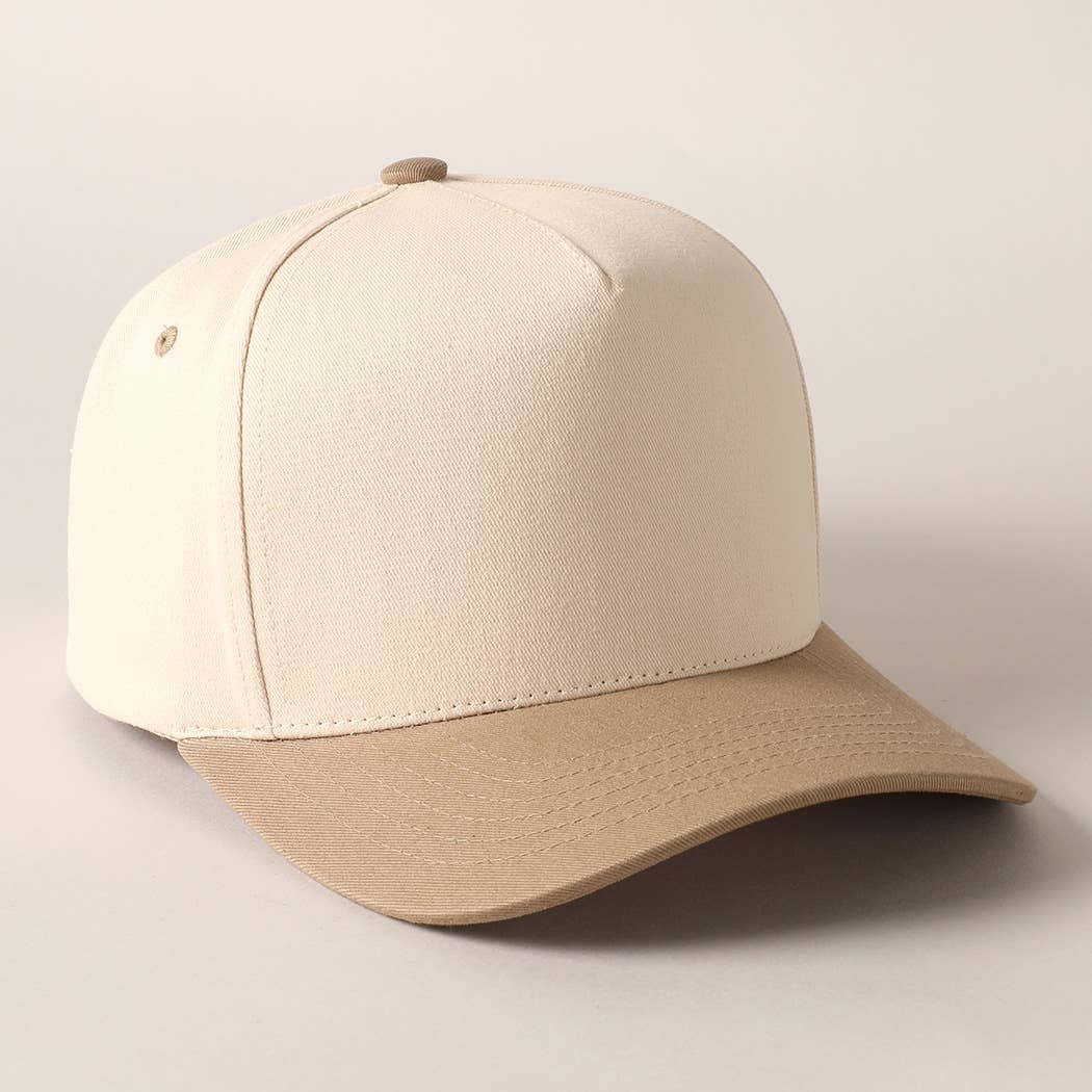 Fashion City - Wholesale Baseball Cap - Unisex - Plain Two-Tone Canvas Cotton Trucker Hat3