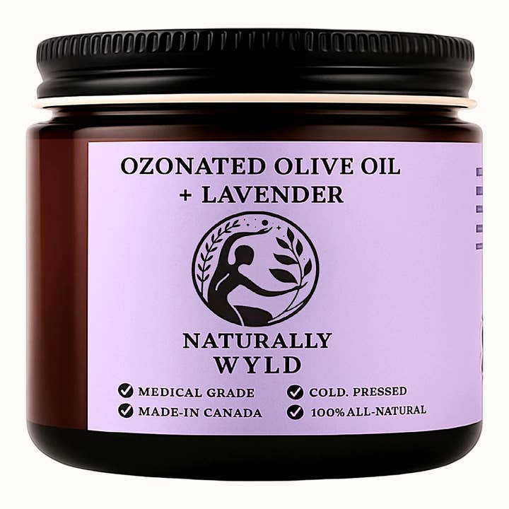 Ozonisiertes Olivenöl + Lavendel (59 ml) für den Großhandel von Naturally Wyld