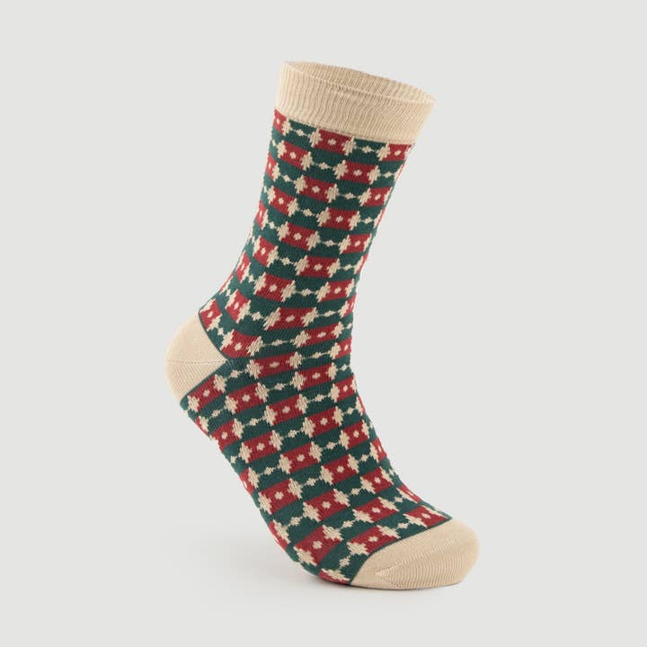 Veraluna Sustainable Clothing – wholesale Socks – Unisex – Organic Cotton Socks Rhombus Tierra Fair Trade0