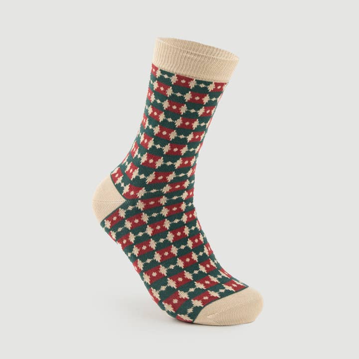 Veraluna Sustainable Clothing - Wholesale Socks - Unisex - Organic Cotton Socks Rhombus Tierra Fair Trade