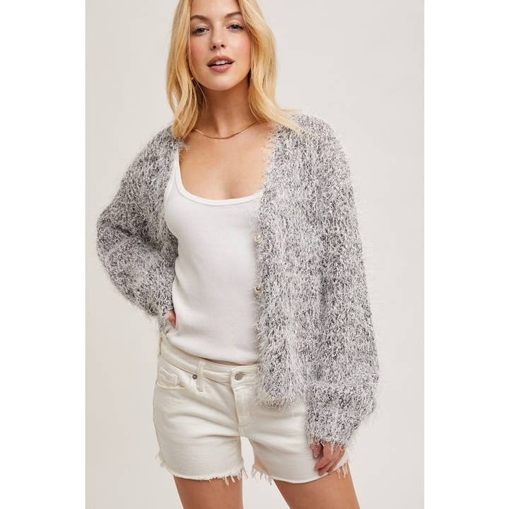 CARDIGAN EN MAILLE DUVETEUSE pour la vente par STYLE USA