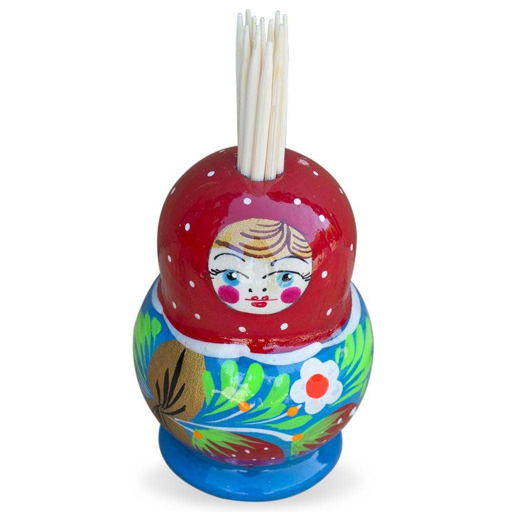 BestPysanky - Wholesale Decorative Tabletop Object - Assortment of 3 Wooden Dolls Toothpicks Holders1