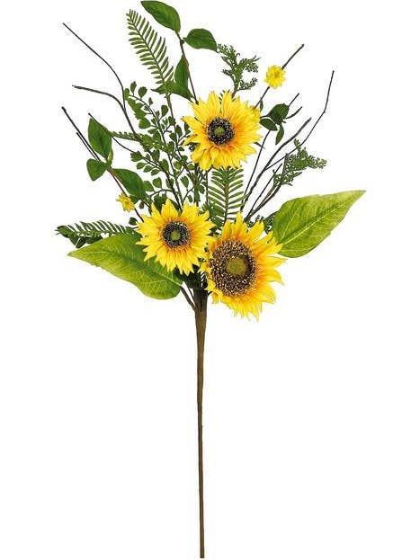 Sunflower & Blossom Spray, 29" for wholesale by Select Artificials, Inc.