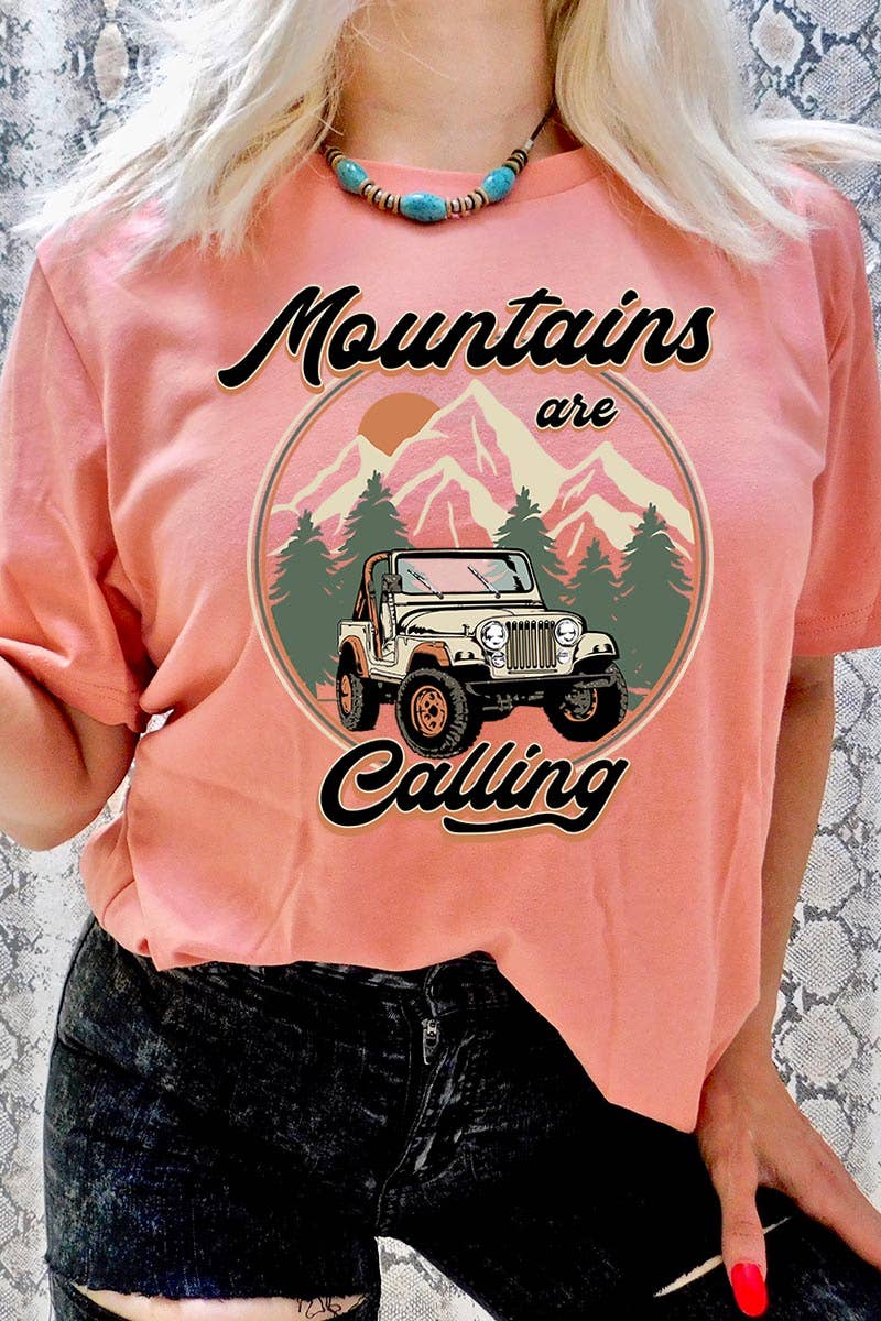 COLORBEAR - Wholesale T-Shirt (Graphic) - Unisex - MOUNTAINS ARE CALLING UNISEX SHORT SLEEVE14