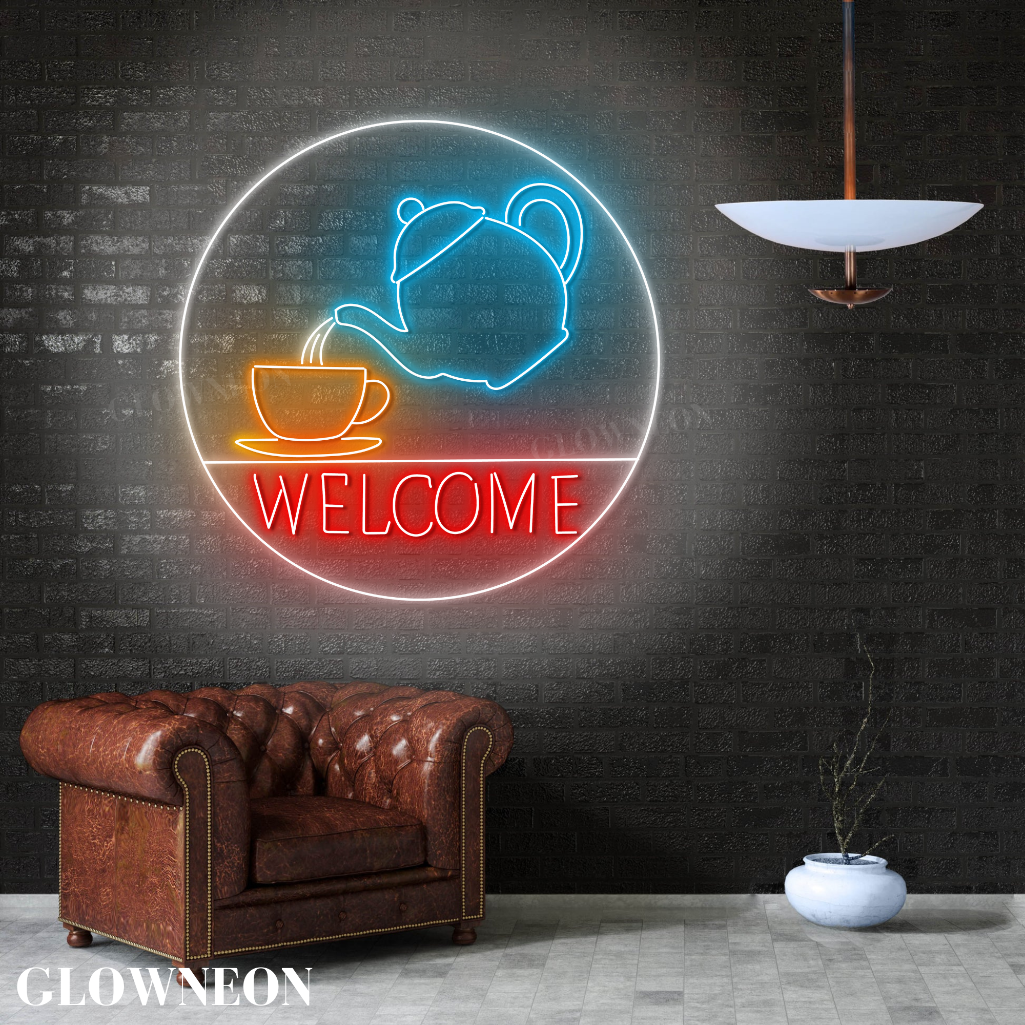 Glow Neon - Wholesale Neon Sign - Welcome Tea Shop Wall Neon Sign, Coffee Tea Room Wall Art3