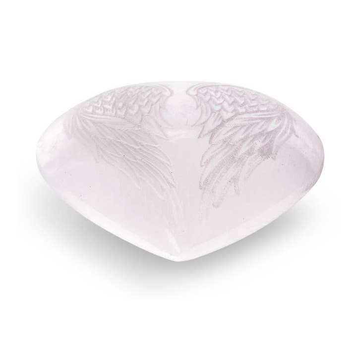 Earths Elements Wholesale - Wholesale Spiritual Stone/Crystal - Selenite Heart with Angel Wings1