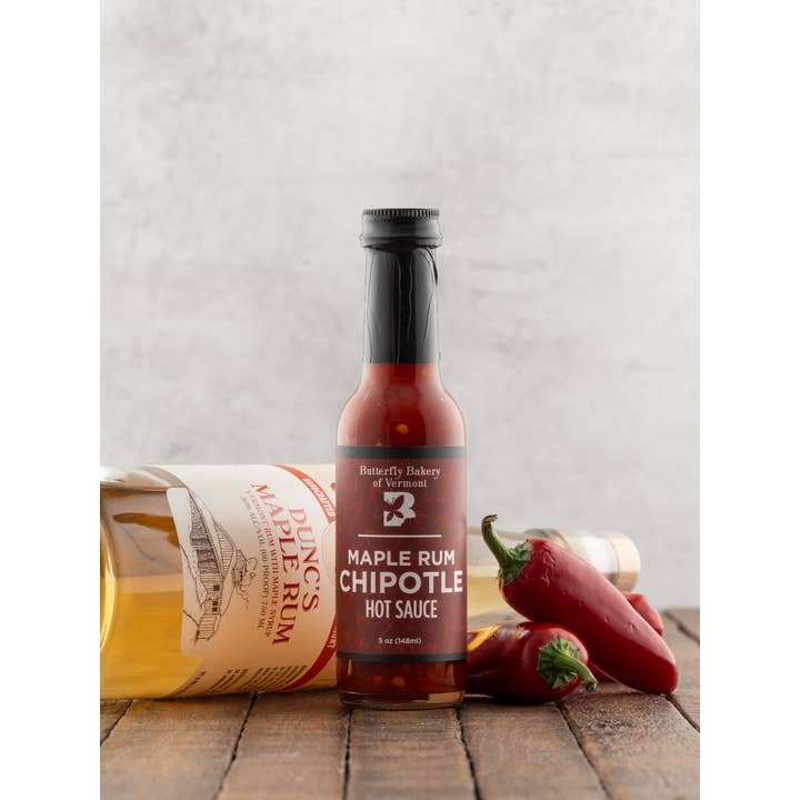 Butterfly Bakery of Vermont - Wholesale Hot sauce - Maple Rum Chipotle Hot Sauce 5oz