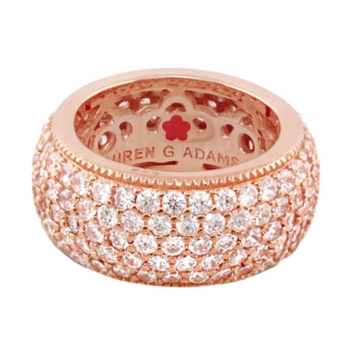 Glamour Pave Band Ring for wholesale by Lauren G Adams