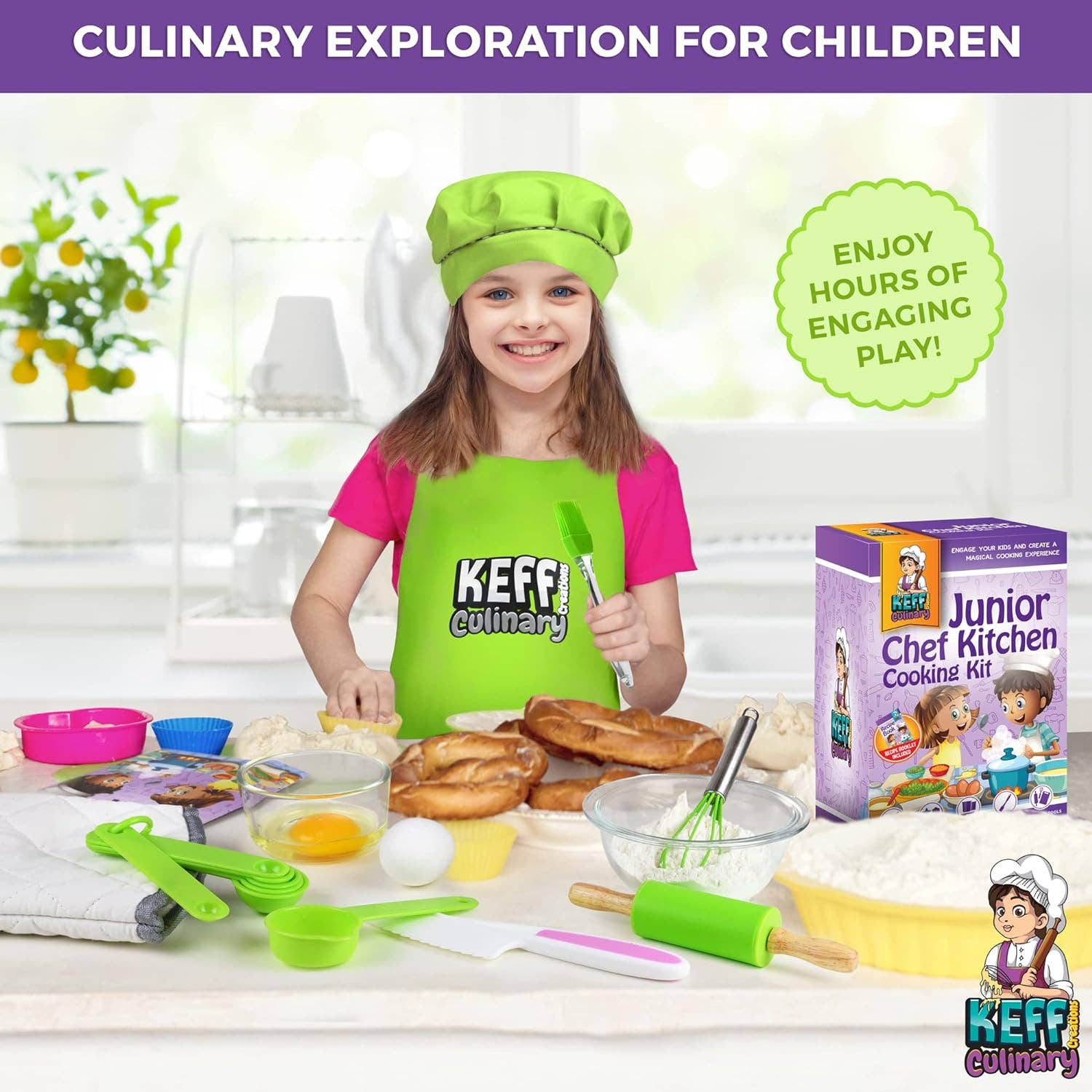 Keff Creations - Vendita all'ingrosso Set di giocattoli - Bambini - Set da cucina e pasticceria per bambini, 20 pezzi per ragazze e ragazzi4