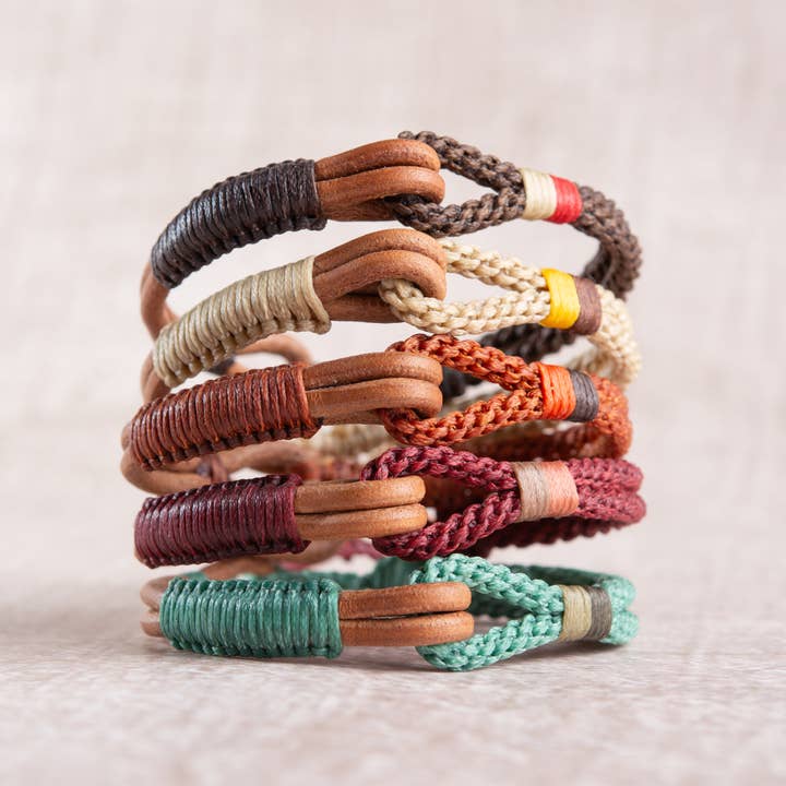 Makarla - Handmade Colombian Jewelry - Wholesale Woven/Braided Bracelet - Nautical Rope Bracelet | Leather Bracelet | Gift for Men