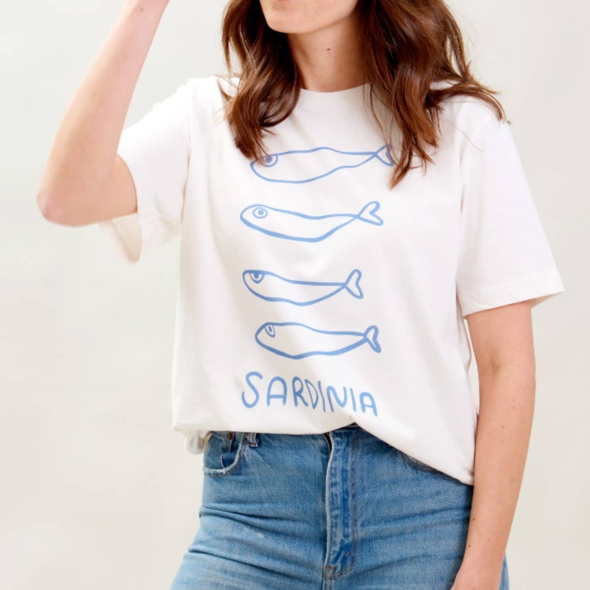 Joseph + Sue - Wholesale Screen Printed T-Shirt - Women's - Sardines from Sardinia T-Shirt1