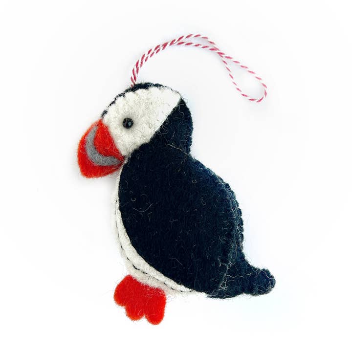 Puffin Felt Wool Christmas Ornament for wholesale by Ornaments 4 Orphans