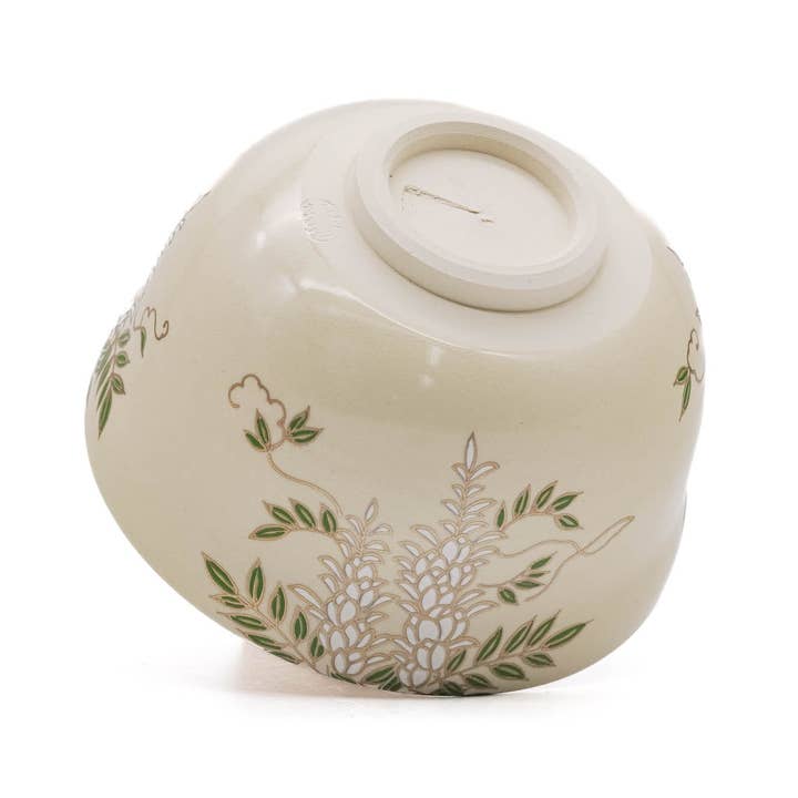 Tezumi - Wholesale Bowl - Japanese Matcha Bowl - 宮地英香 Eikō Miyaji - Purple Wisteria Kyo-yaki Chawan - 300ml4