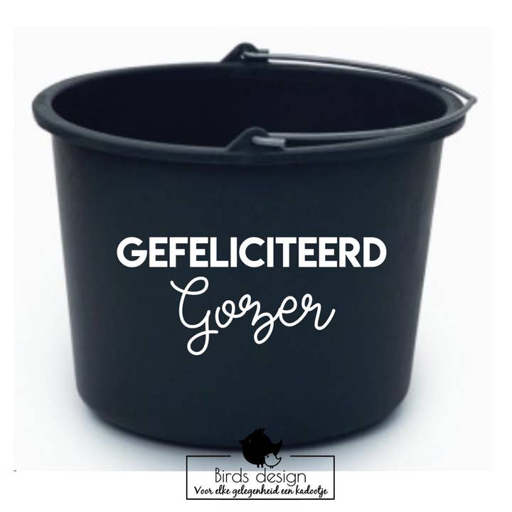 Emmer Grattis kille! hink för wholesale av Birds design