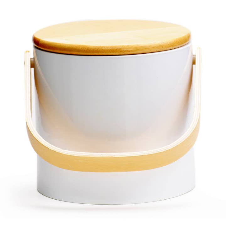 Seau à glace 3 pintes en hêtre blanc pour la vente par MR. ICE BUCKET, LLC.
