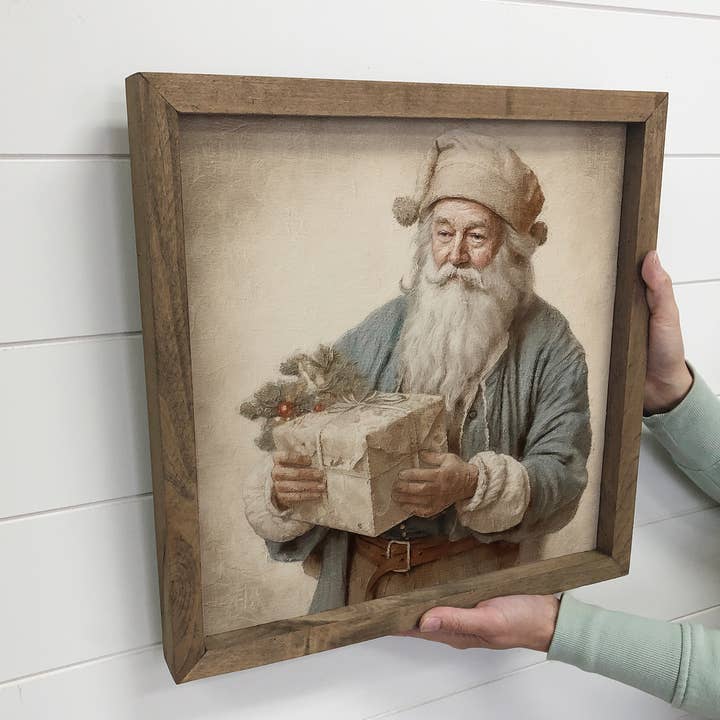Hangout Home - Vente Affiche d'art - Art sur toile vintage du Père Noël Saint-Nicolas - Fêtes2