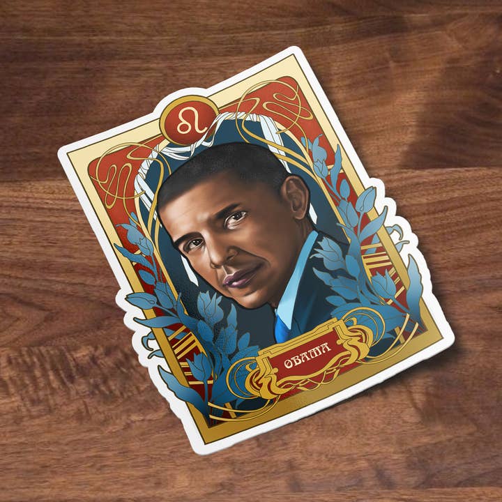 Barack Obama - Aufkleber für den Großhandel von Black Zodiac Prints