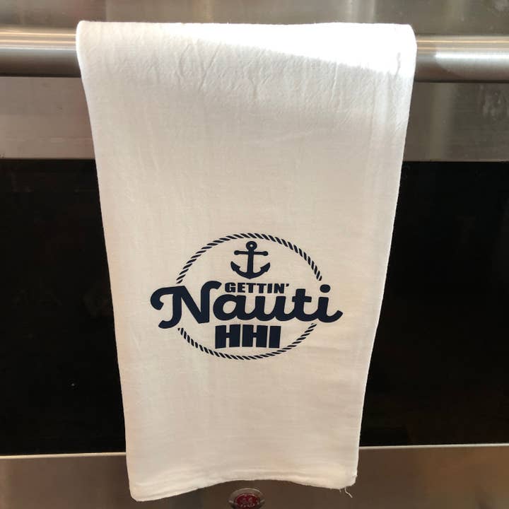 Gettin' Nauti Tea Towel for wholesale by Kim Bowen Llc