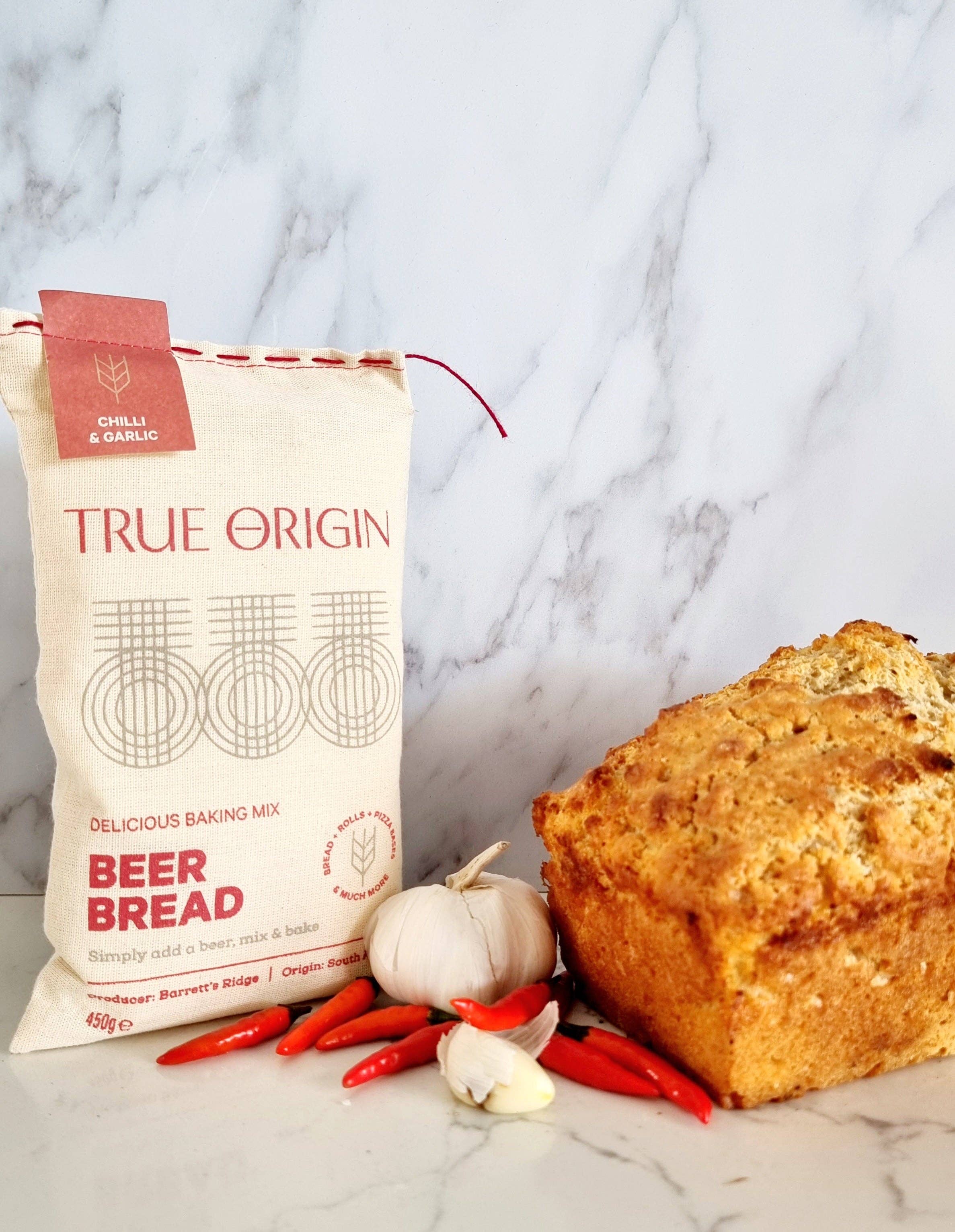 True Origin Foods – wholesale Bread mix – Chilli & Garlic Beer Bread (450g)1