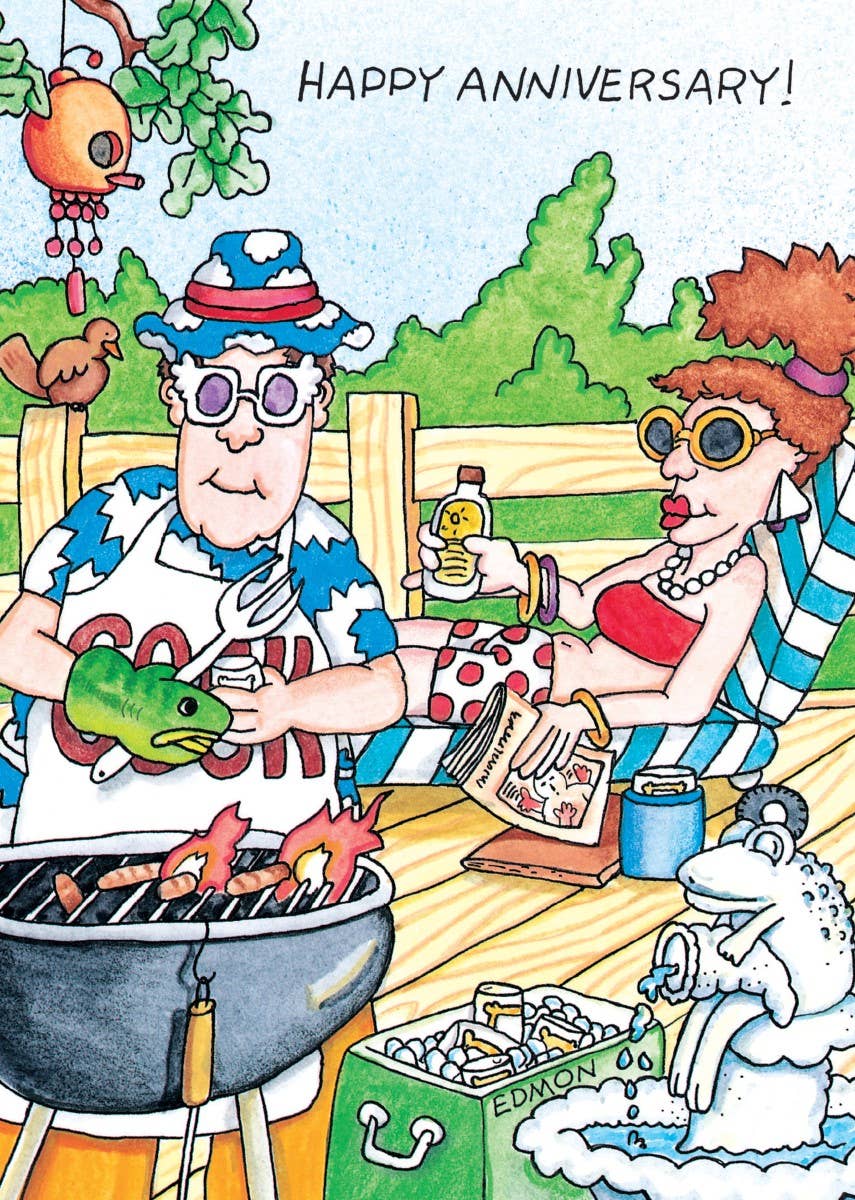 Oatmeal Studios - Vendita all'ingrosso Biglietti di auguri per anniversario - Biglietto Anniversario Barbecue - 85852