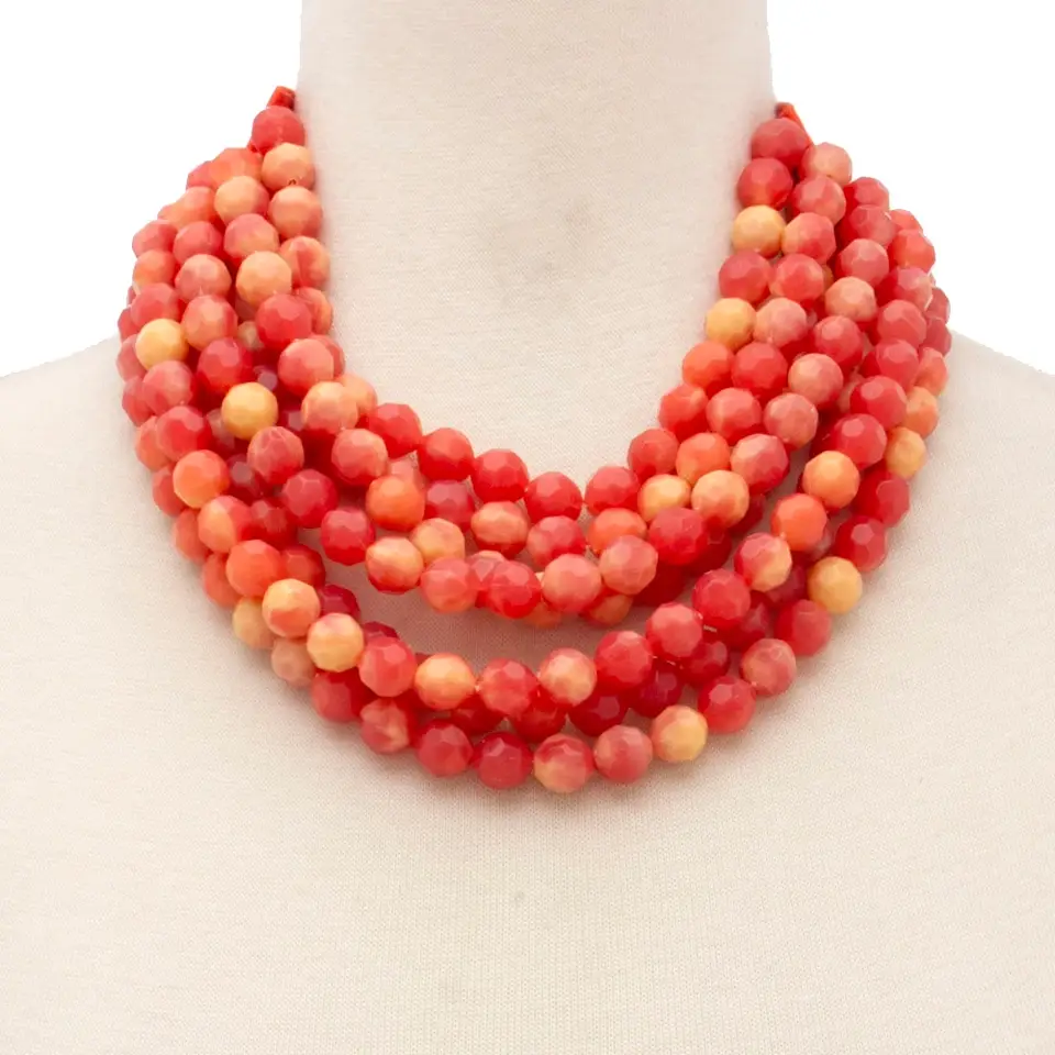 anbfashion - Wholesale Beaded/Pearl Necklace - *BEST* NEW BELLA CHUNKY BEADED LAYERED MAGNETIC NECKLACE 50