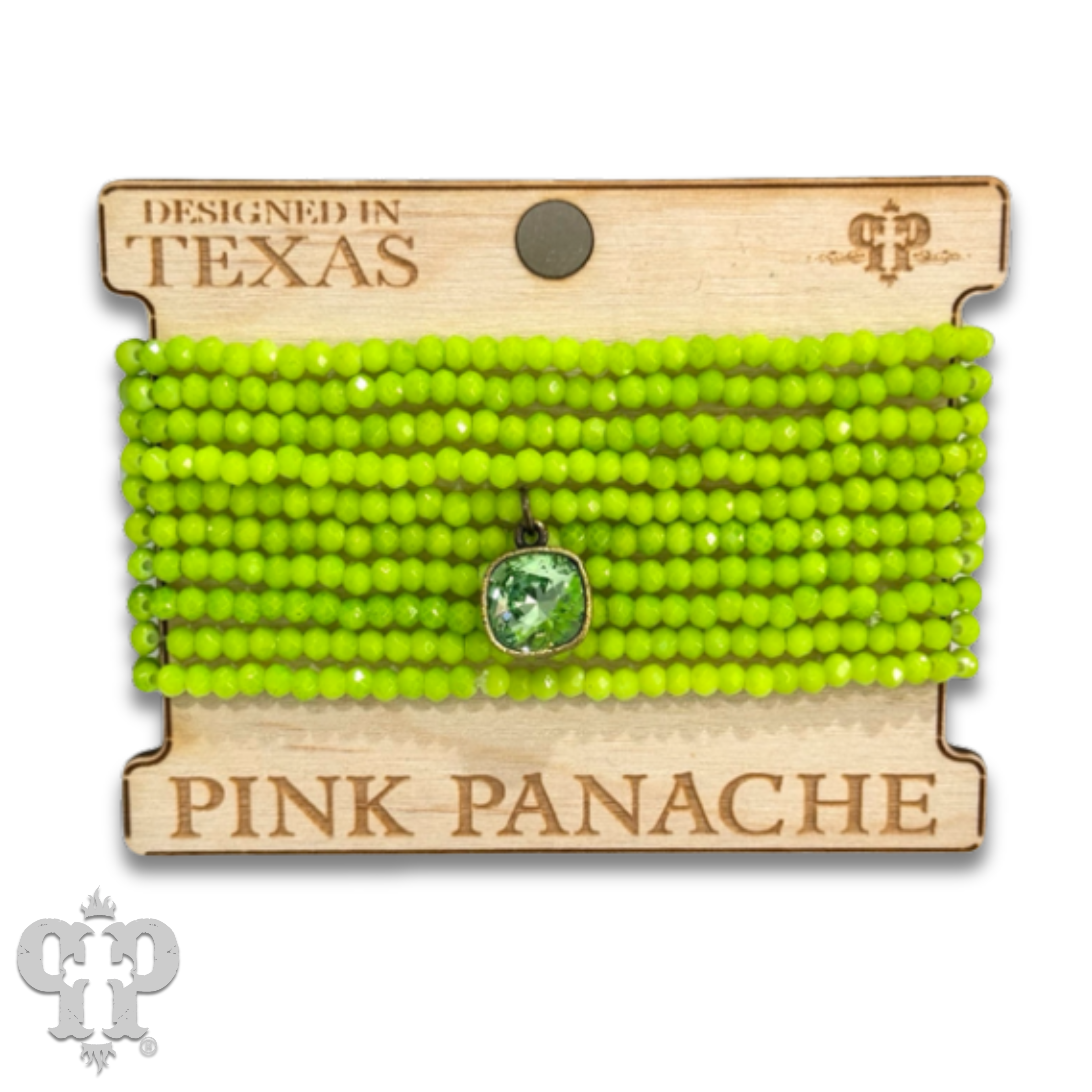 Pink Panache Brands - Wholesale Beaded Bracelet - Faceted small bead bracelet set with Austrian crystal - LC2