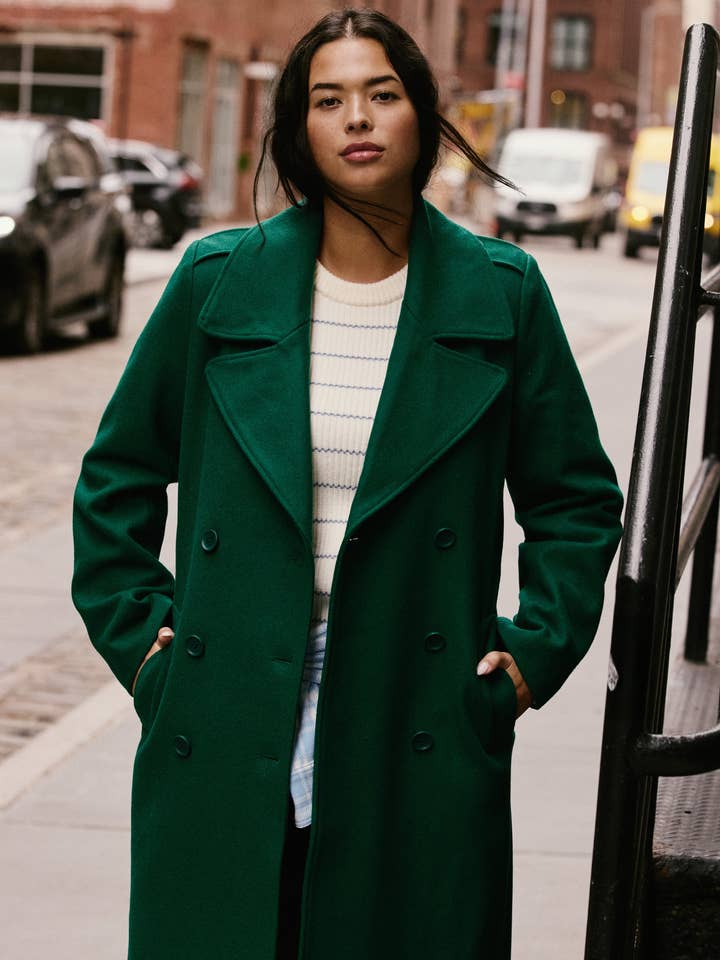 Callaghan Wool Coat - Aventurine for wholesale by Universal Standard