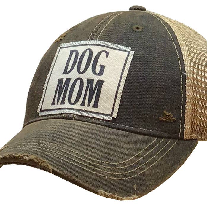 Vintage Life - Wholesale Trucker Hat - Women's - Dog Mom Distressed Trucker Hat Baseball Cap