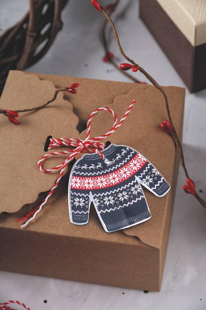 Tim&Puce Factory - Wholesale Gift Tag - UGLY CHRISTMAS SWEATER GIFT TAGS X 101