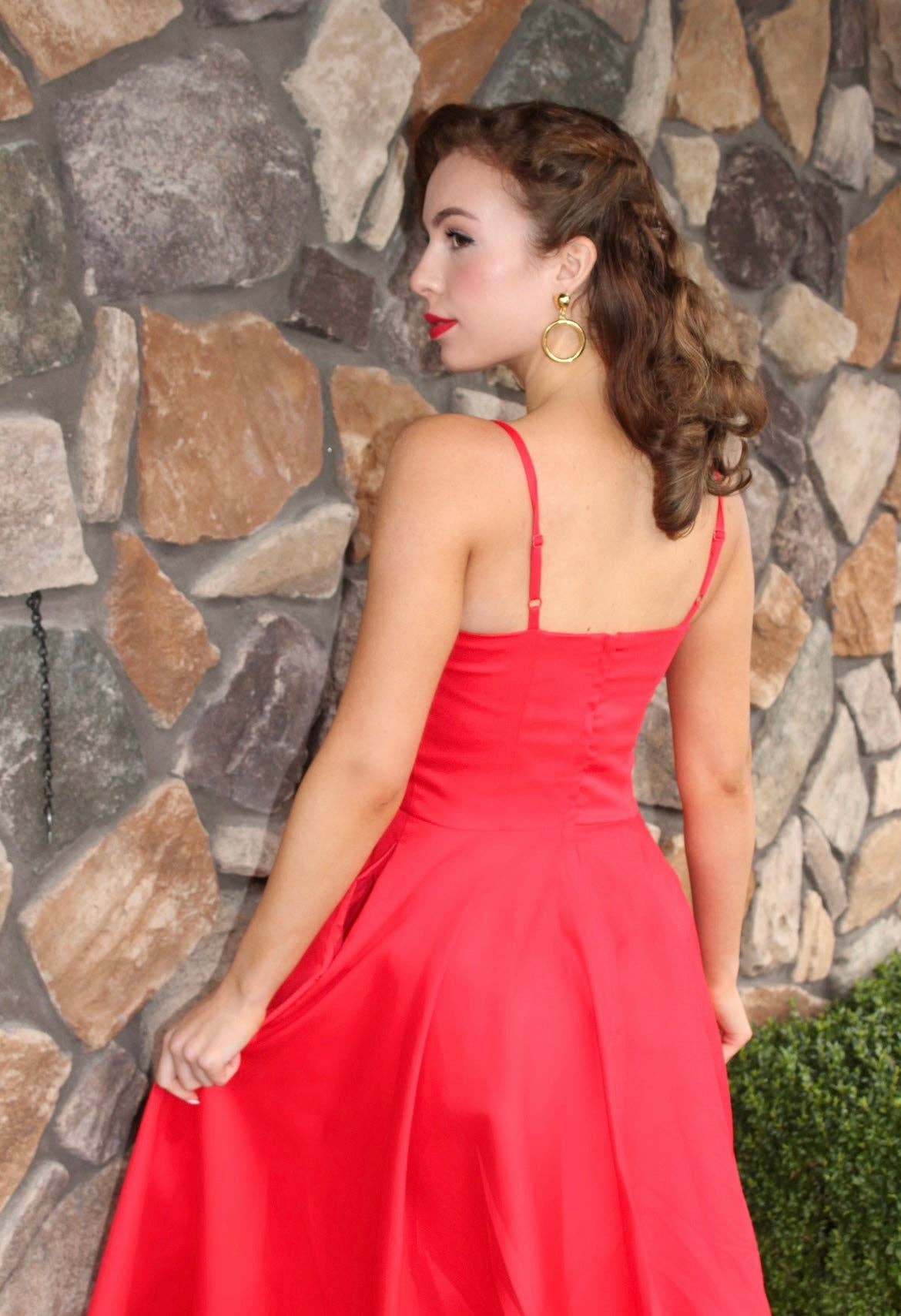 Tatyana Clothing - Vente Robe – femme - Robe midi Peggy évasée inspirée rétro19