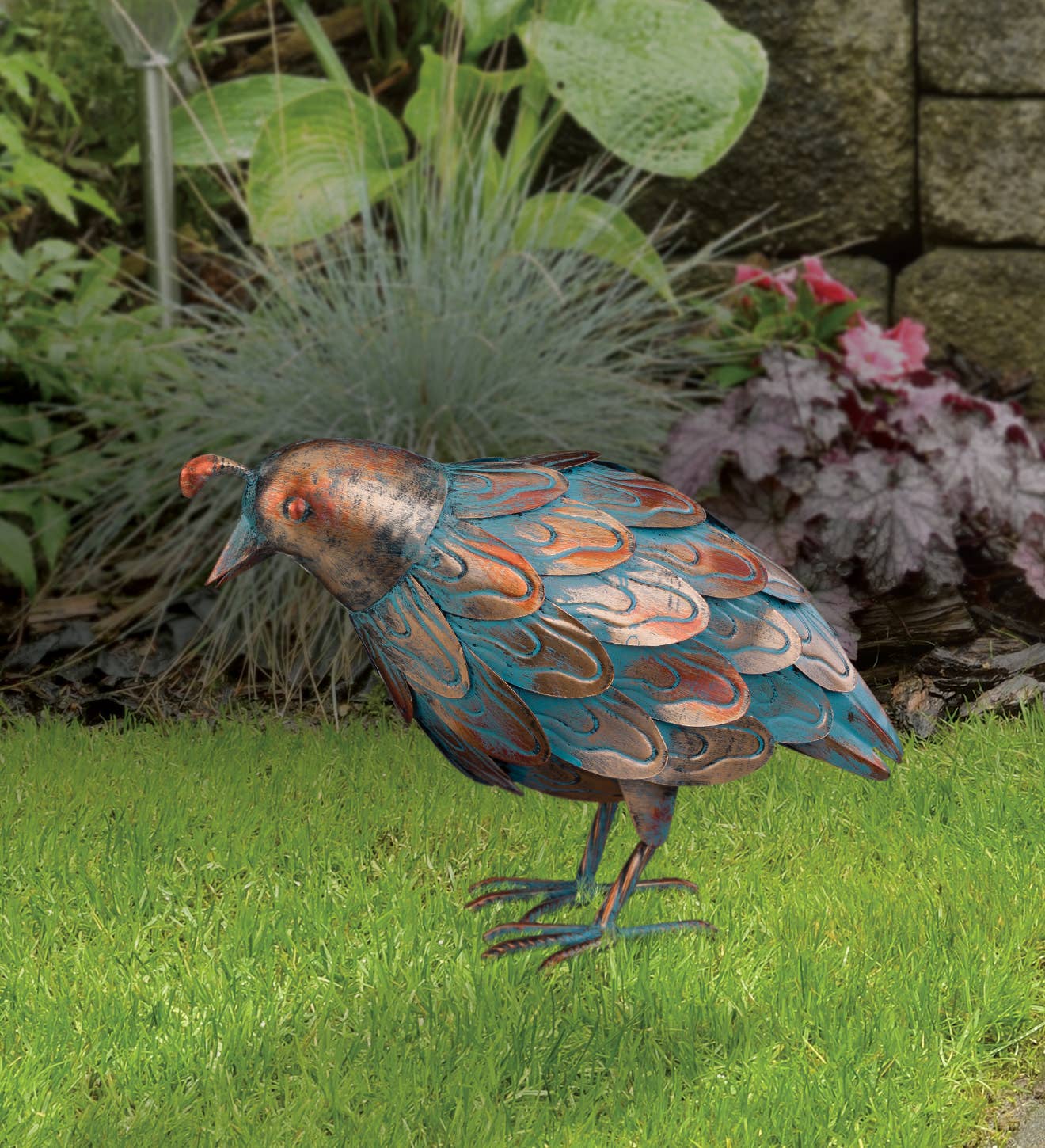 Regal Art & Gift - Wholesale Outdoor Ornament/Decor - Patina Quail - Down3