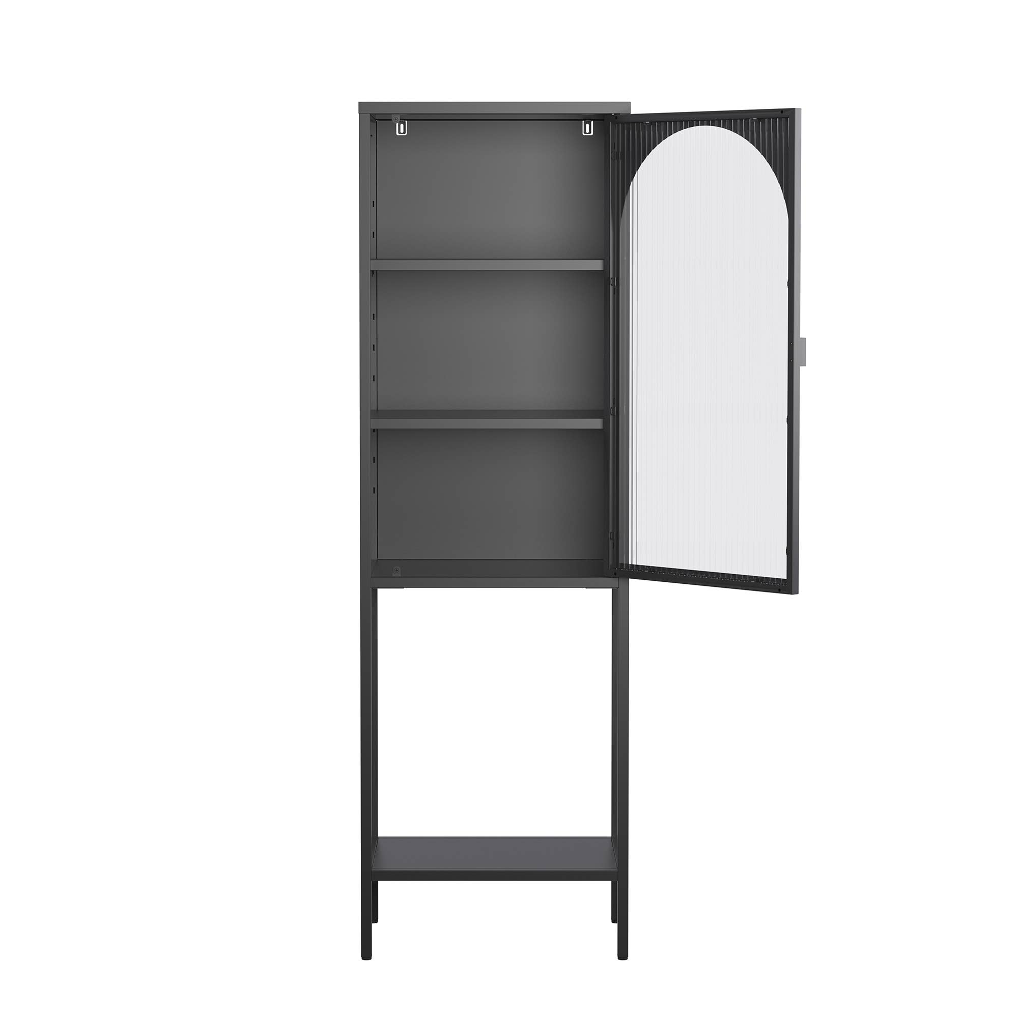 Glamour Home - Wholesale Cabinet - Benoît 62.99-inch Black One Door Metal Cabinet1