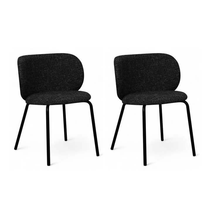 Ensemble de 2 chaises de salle à manger Nanna - Noir pour la vente par Furnhouse