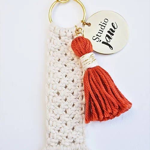 Zinnia Keychain for wholesale by Studio Jane