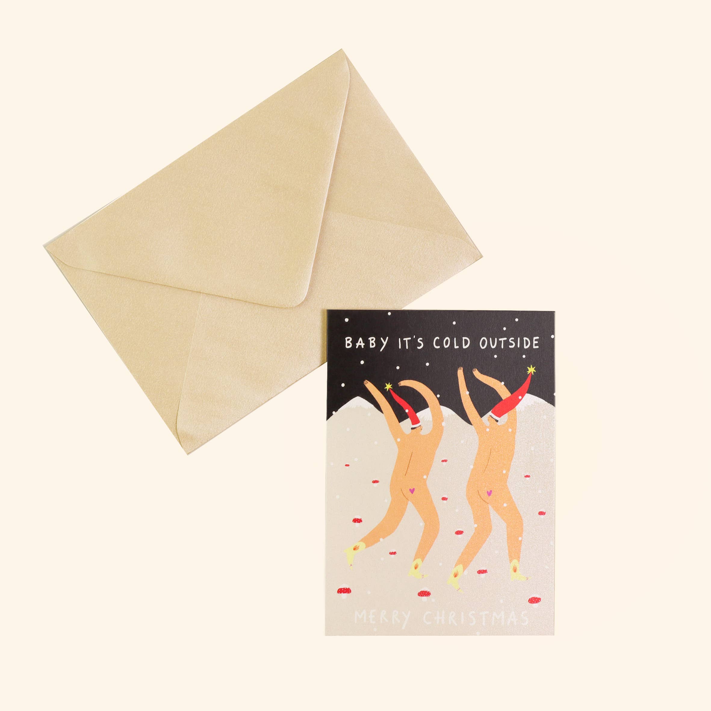 Little Black Cat Illustrated Goods - Wholesale Christmas Card - Baby It's Cold Outside Christmas Card | Cheeky Card | Funny1