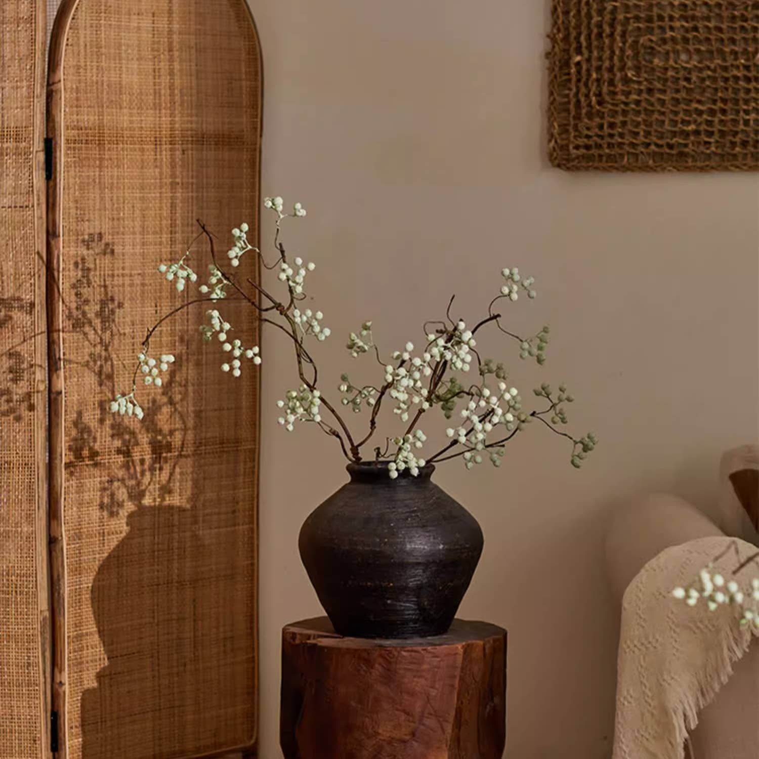 Rustic Reach - Wholesale Artificial Plant - Zen Style Light Green Berry Stem 37.8" Tall4