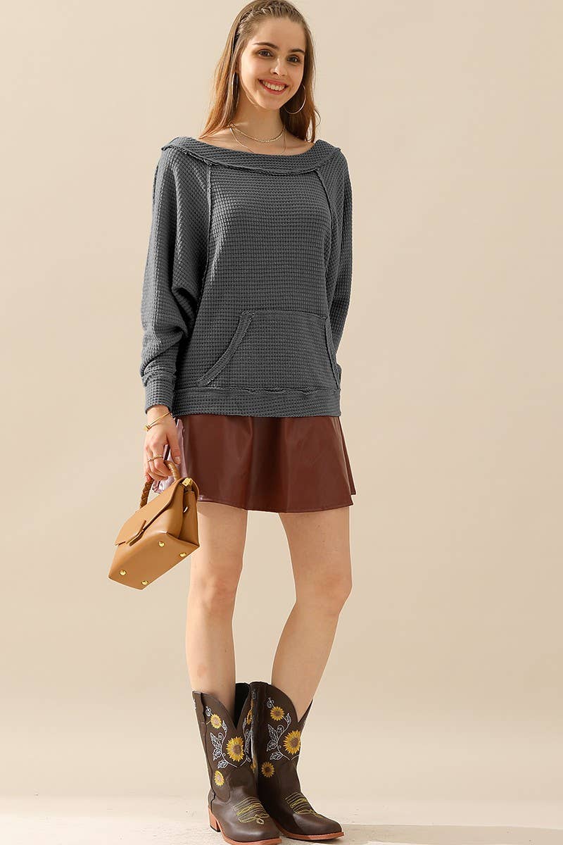 NINEXIS - Wholesale Knit Top - Women's - CWTTL723-P-M_BOAT NECK POCKETED PULLOVER SWEATER KNIT TOP18